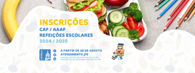 Inscrições CAF/AAAF e Refeições Escolares 2024-2025