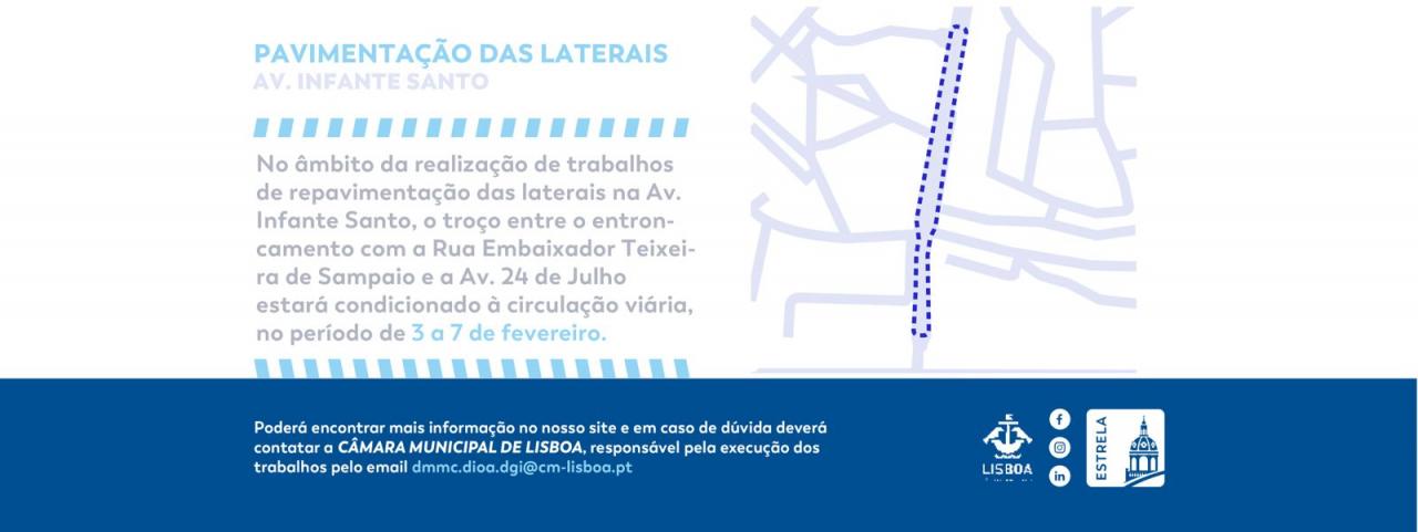 Condicionamento de Trânsito na Av. Infante Santo  