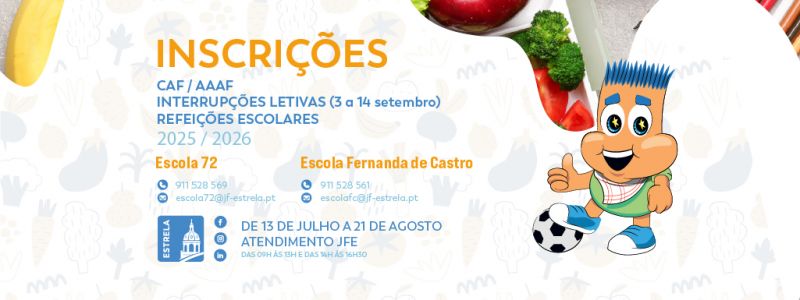 Inscri&ccedil;&otilde;es CAF e AAAF 