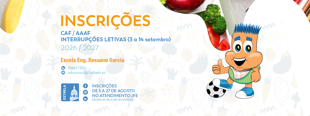 Inscri&ccedil;&otilde;es CAF/AAAF e Refei&ccedil;&otilde;es Escolares