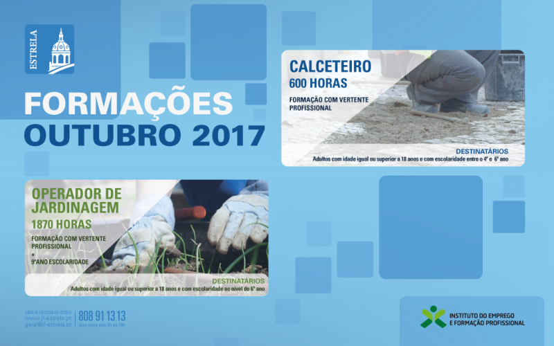 Formações de Calceteiro e de Operador de Jardinagem