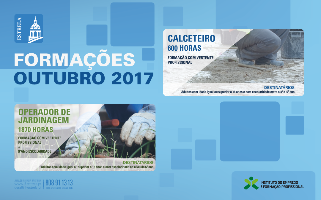 Formações de Calceteiro e de Operador de Jardinagem