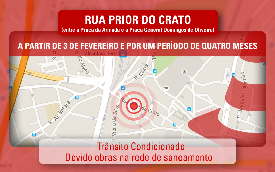 Encerramento do trânsito na Rua Prior do Crato