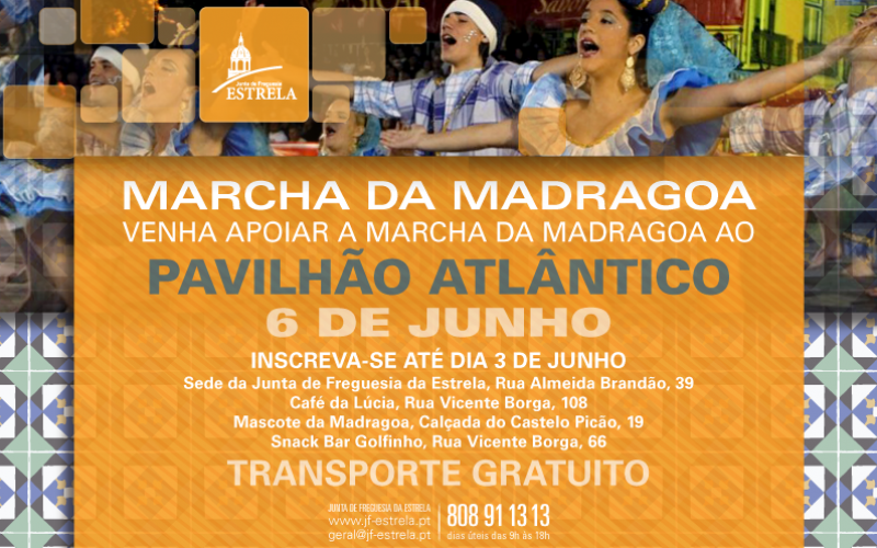 Marcha da Madragoa no Pavilhão Atlântico_Transporte Gratuito