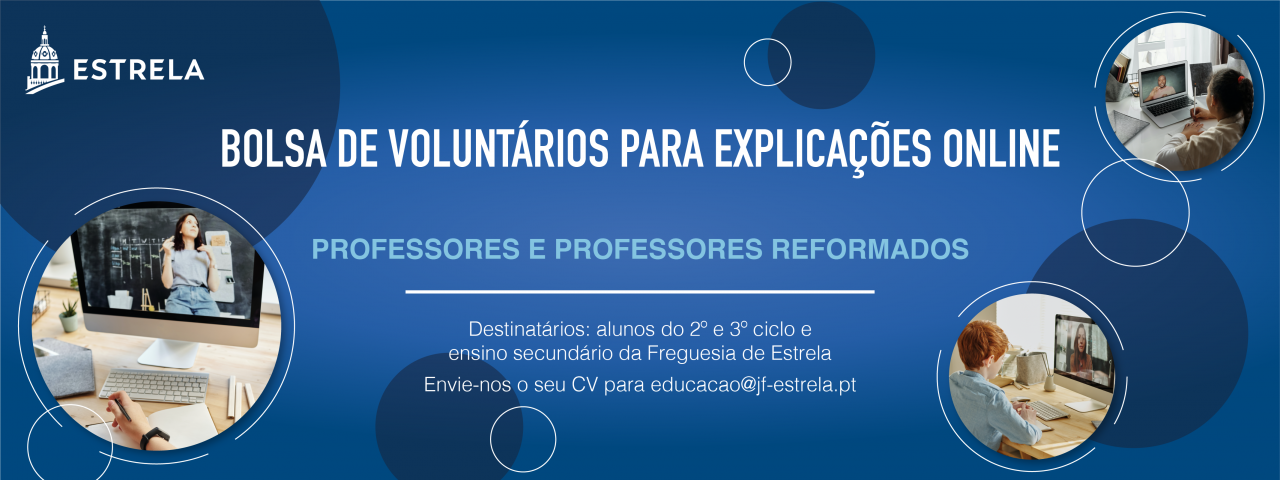 Bolsa de voluntários para explicações online