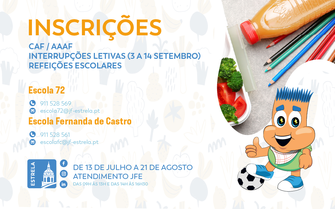 Inscri&ccedil;&otilde;es CAF e AAAF 