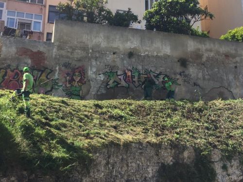 Limpeza no Logradouro da Avenida Infante Santo